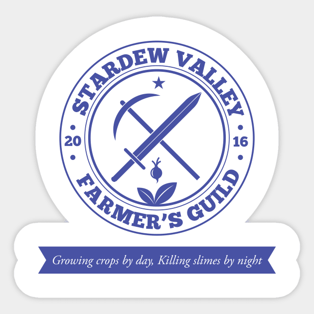 Stardew Valley Farmer's Guild Crest Redux Sticker by GusDynamite